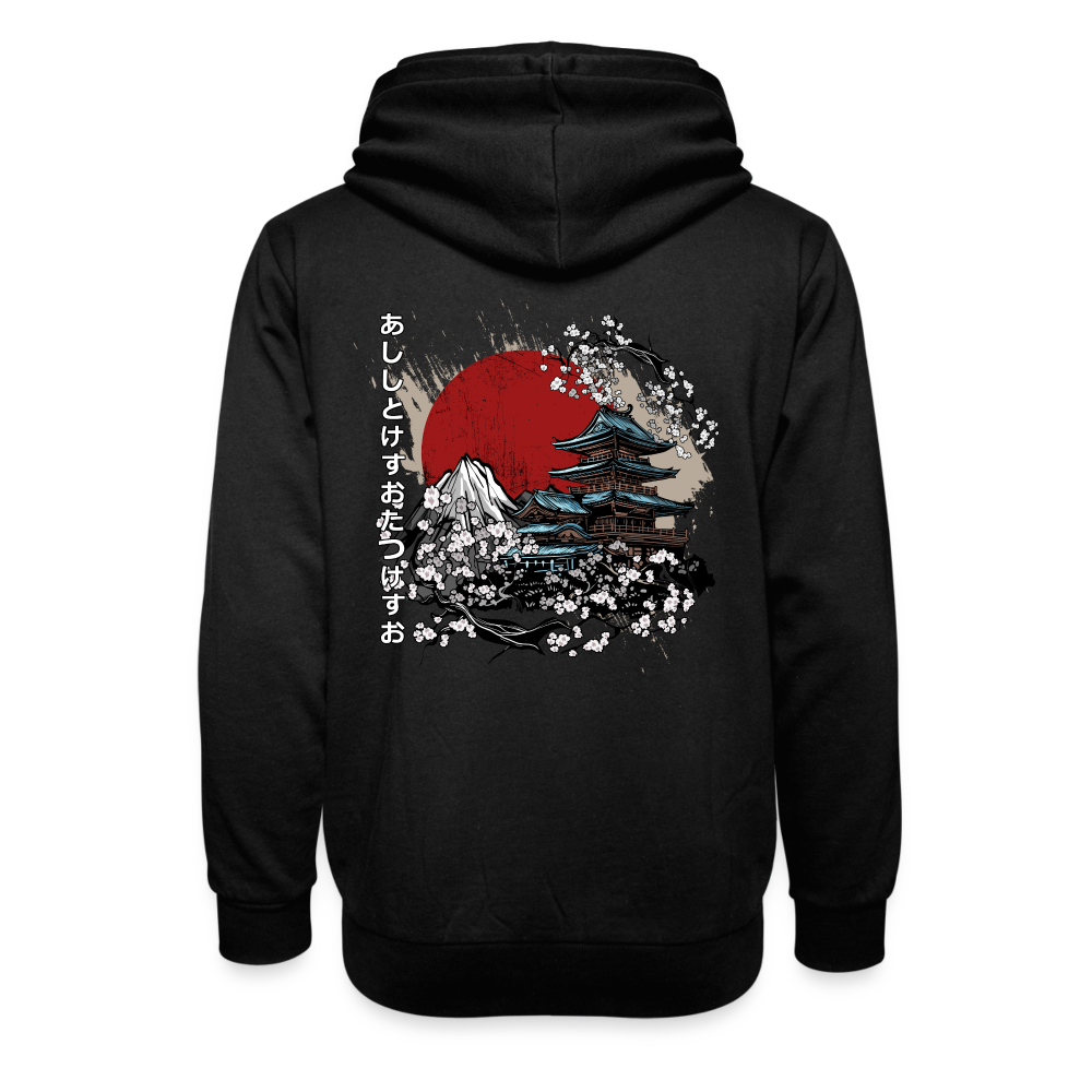 Adult AllTimePrime 'Summer Pagoda' Shawl Collar Hoodie - black