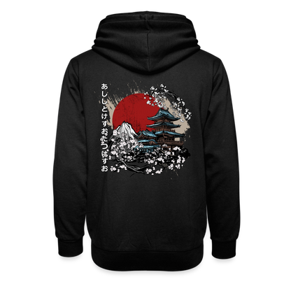 Adult AllTimePrime 'Summer Pagoda' Shawl Collar Hoodie - black