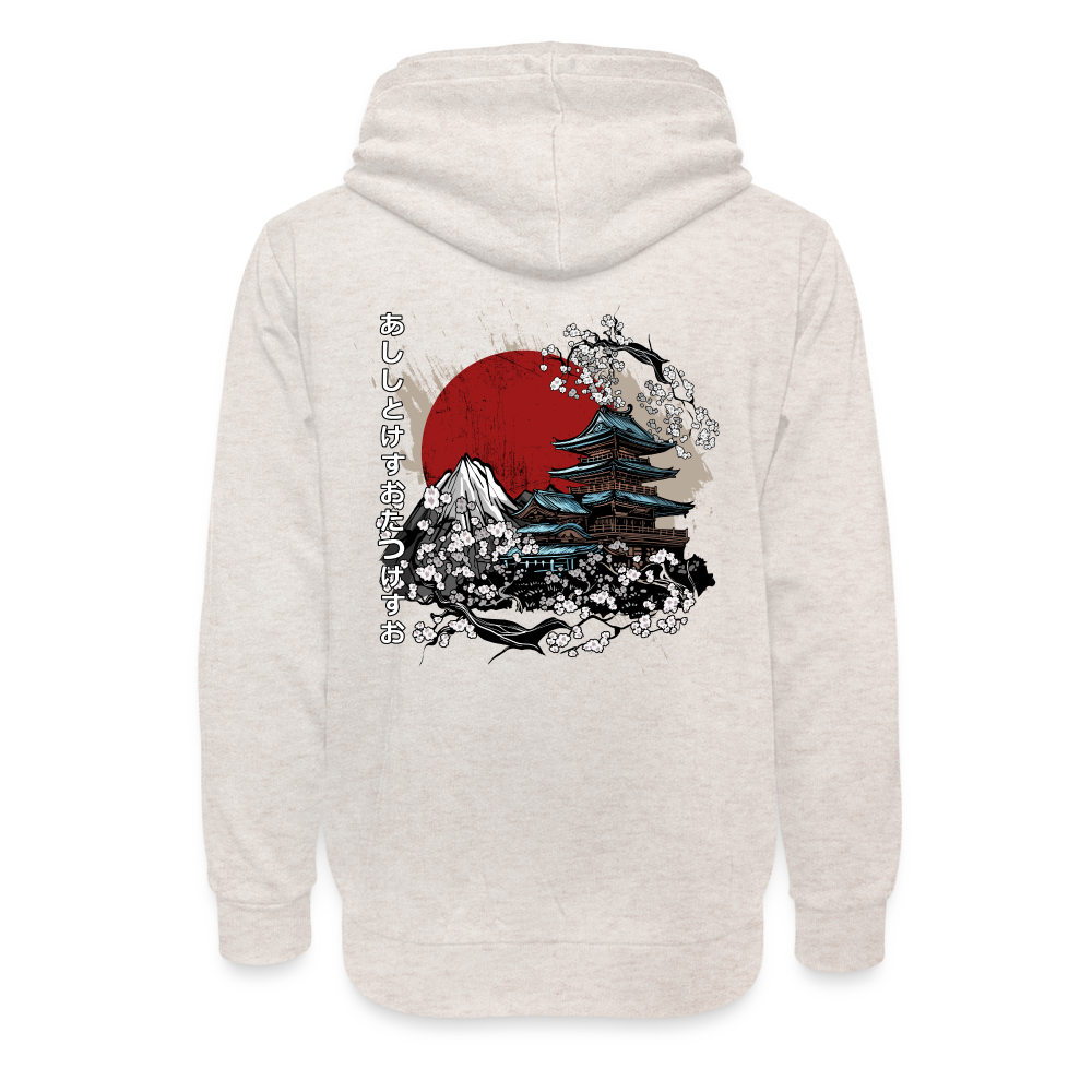 Adult AllTimePrime 'Summer Pagoda' Shawl Collar Hoodie - heather oatmeal