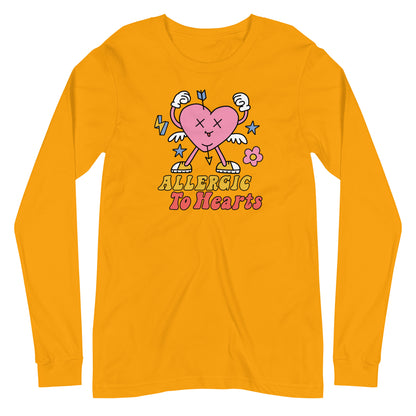 Adult 'Allergic to Hearts' Long Sleeve T-Shirt