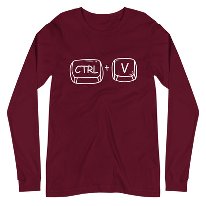 Adult 'CTRL + V'  Long Sleeve T-Shirt