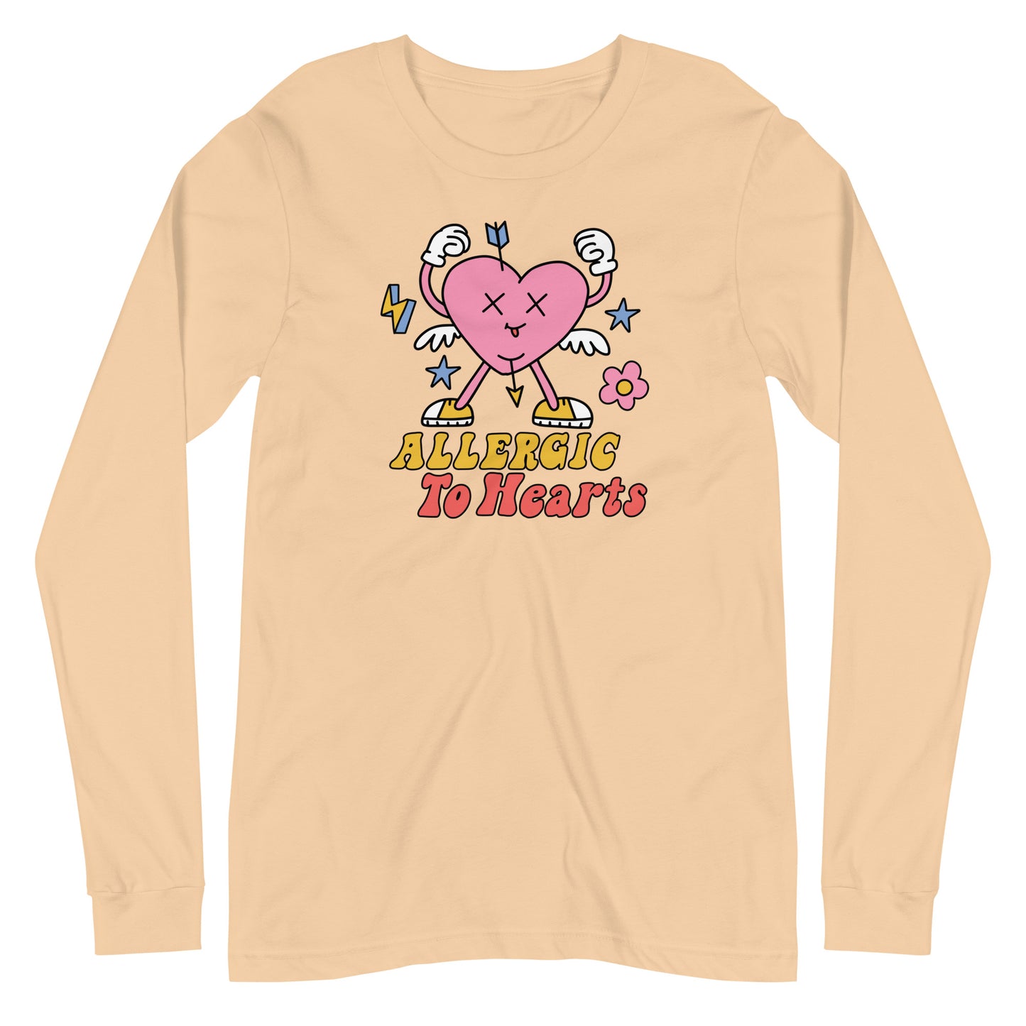 Adult 'Allergic to Hearts' Long Sleeve T-Shirt