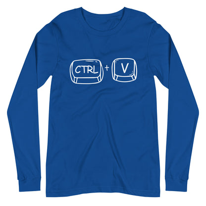 Adult 'CTRL + V'  Long Sleeve T-Shirt