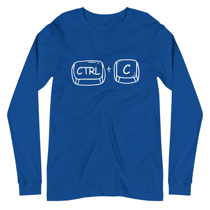 Adult 'CTRL + C' Long Sleeve T-Shirt