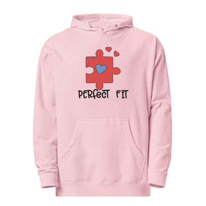 Adult 'Perfect Fit Pink Piece' Midweight Hoodie