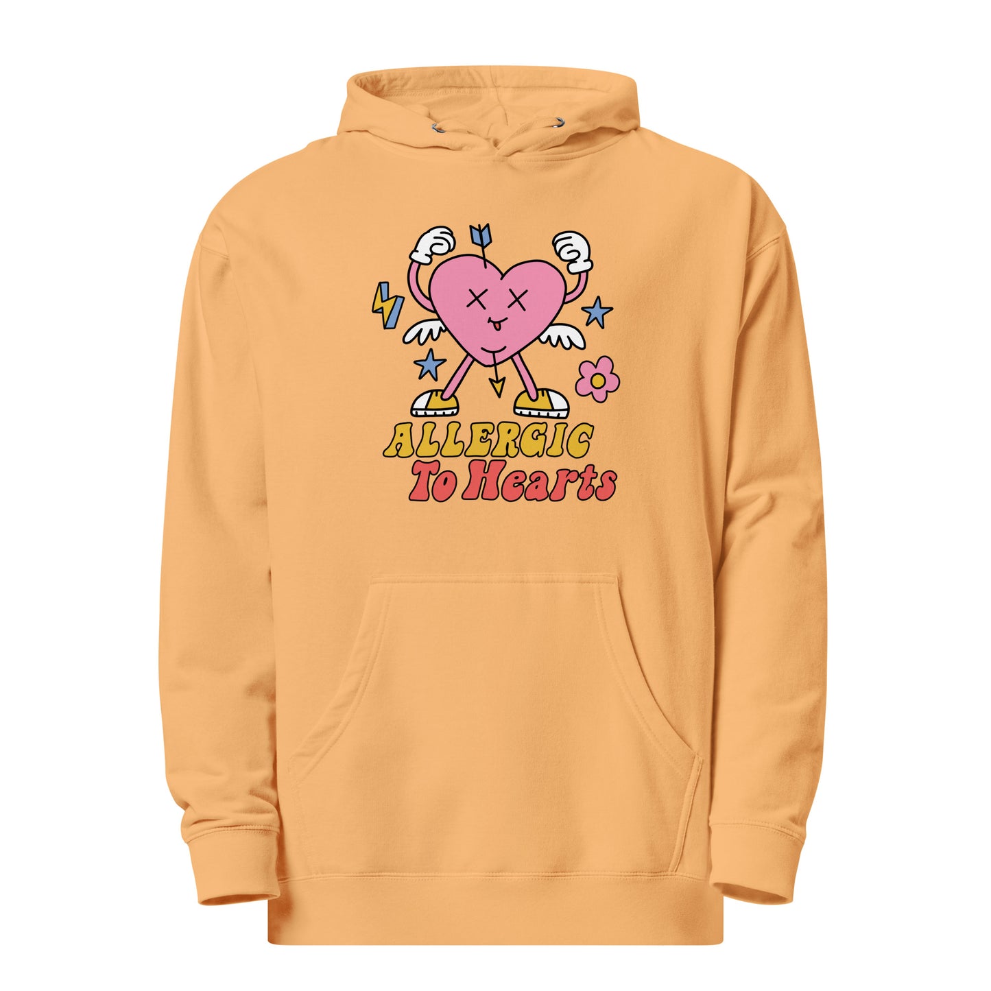 Adult 'Allergic to Hearts' Midweight Hoodie