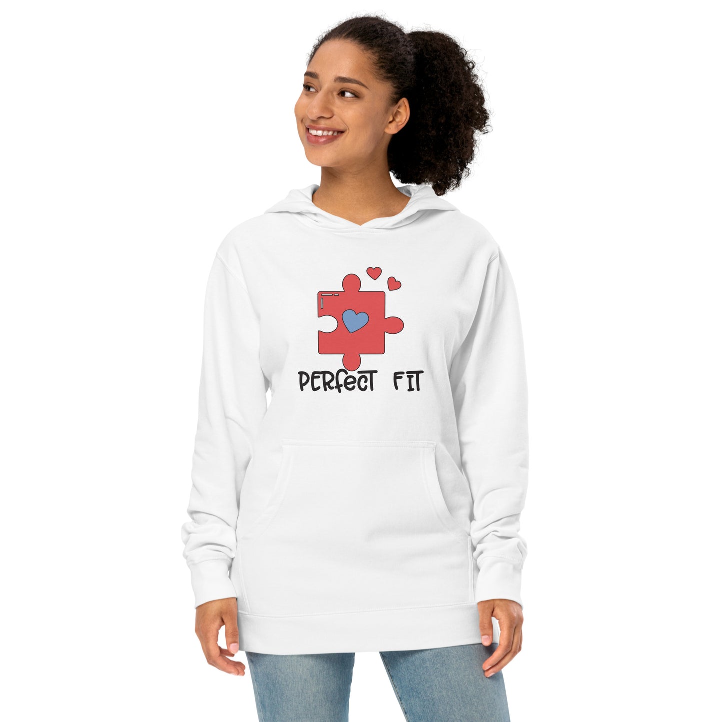 Adult 'Perfect Fit Pink Piece' Midweight Hoodie