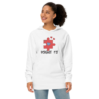 Adult 'Perfect Fit Pink Piece' Midweight Hoodie
