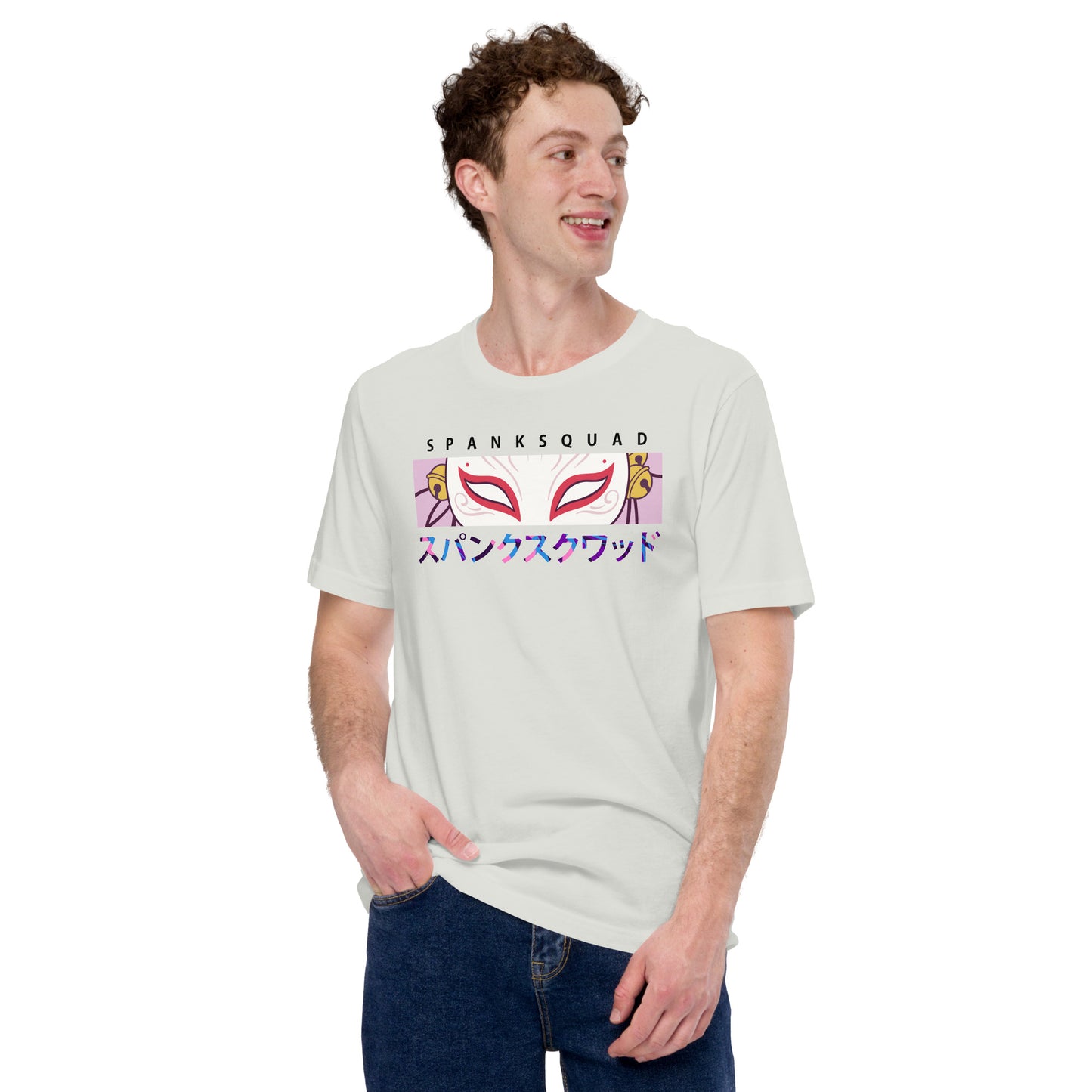 Adult SpankQueen 'Spank Squad' Staple T-shirt - Rainbow Text