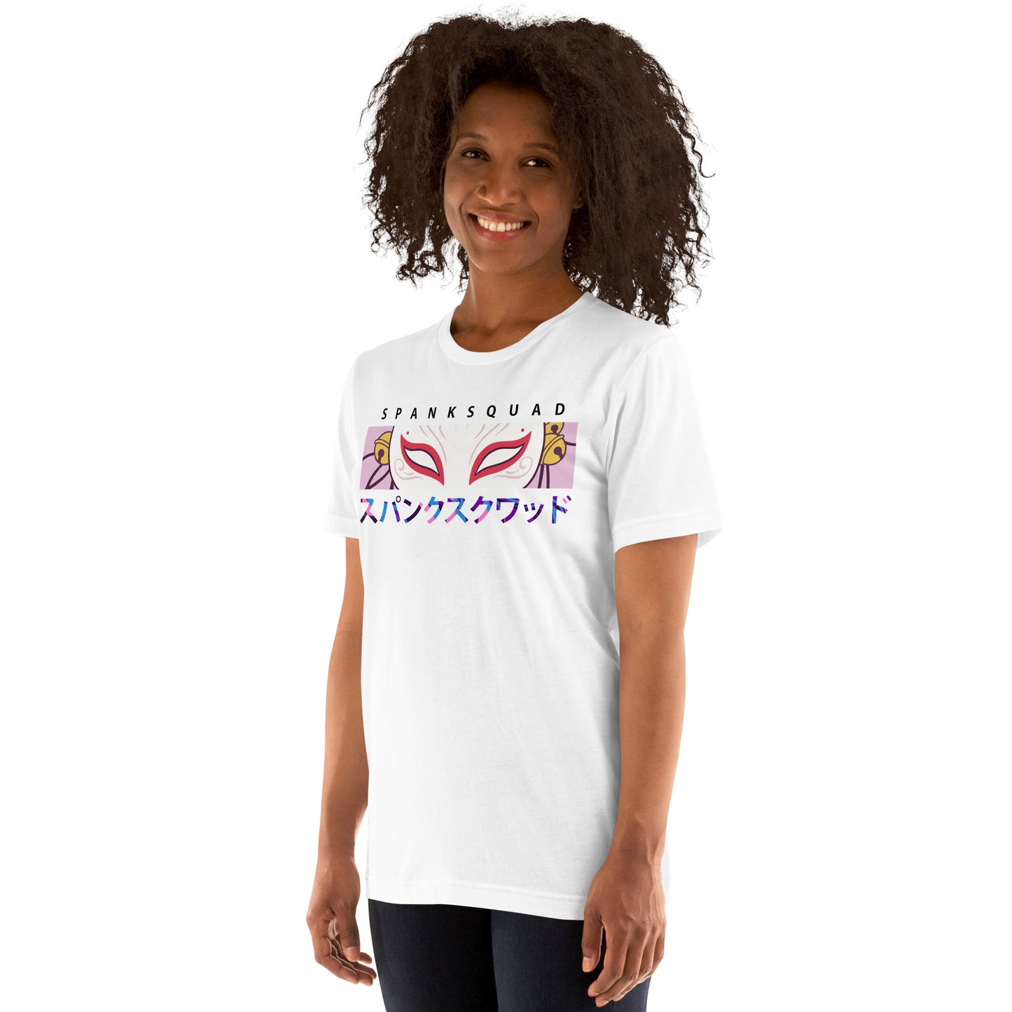 Adult SpankQueen 'Spank Squad' Staple T-shirt - Rainbow Text