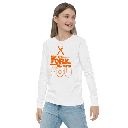 Youth GU 'May the Fork' Long Sleeve T-Shirt