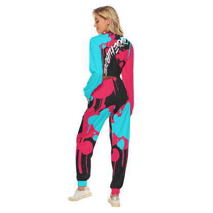 Haley Quinn Women's AOP Cropped Sweatsuit