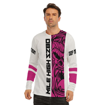 Adult Oop Nation Long Sleeve T-Shirt White
