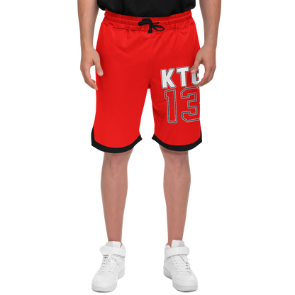 Adult KTG13 TV Red Basketball Shorts