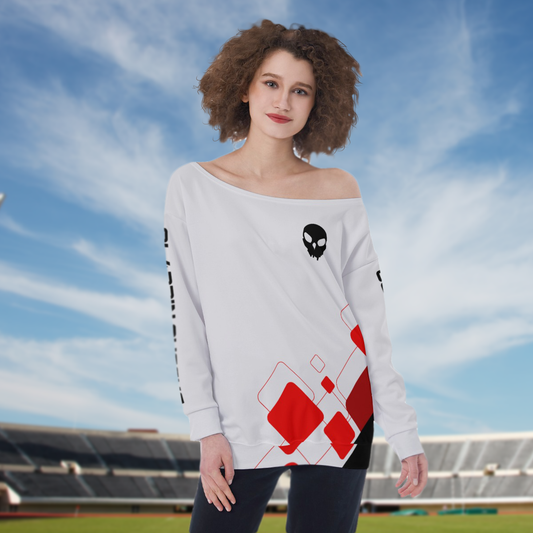 RS ITz Ghost Women's AOP Off Shoulder Oversized Sweatshirt