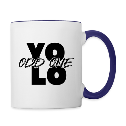 Jordania The Odd Accent Mug - white/cobalt blue